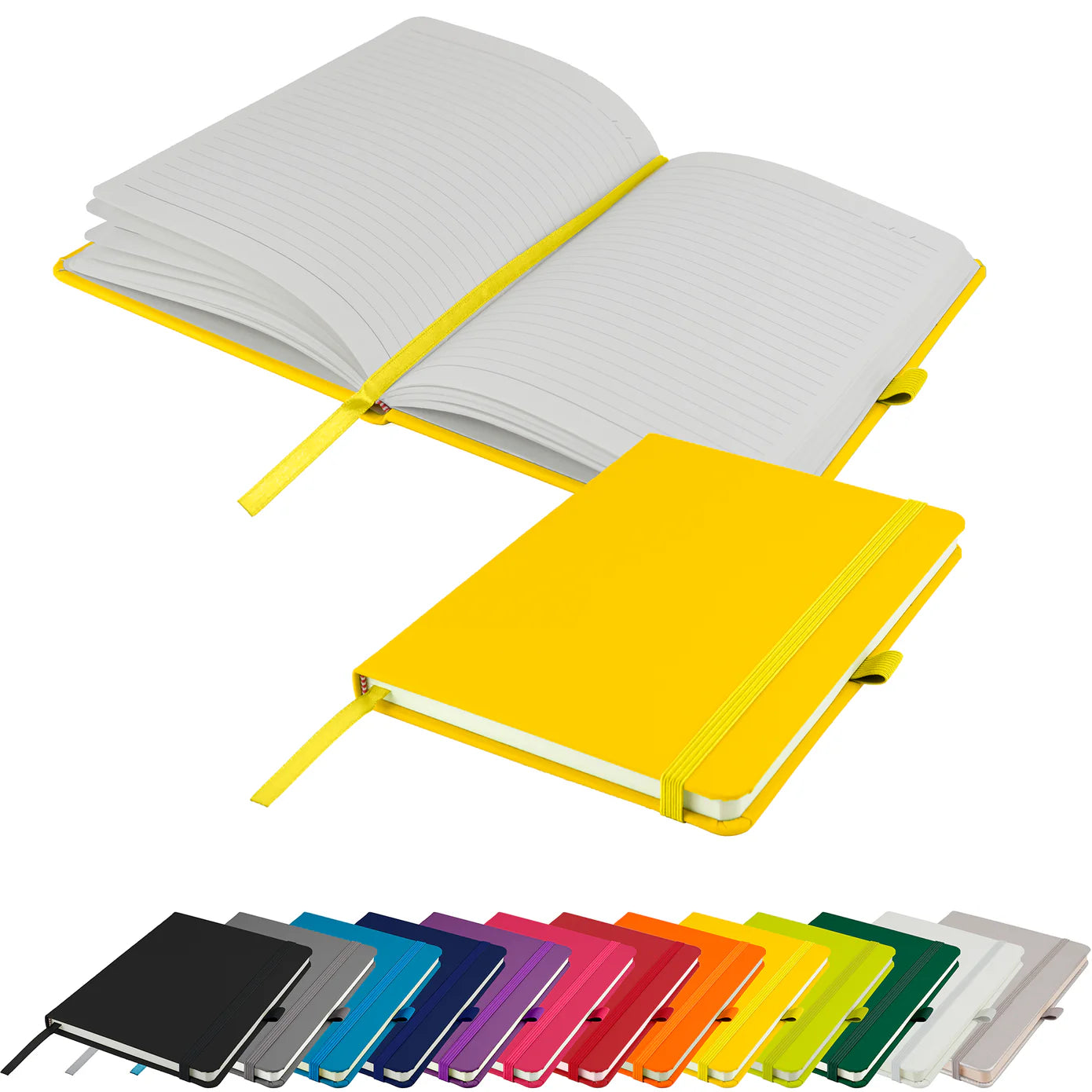 Personalised Canary Yellow A5 Notebook