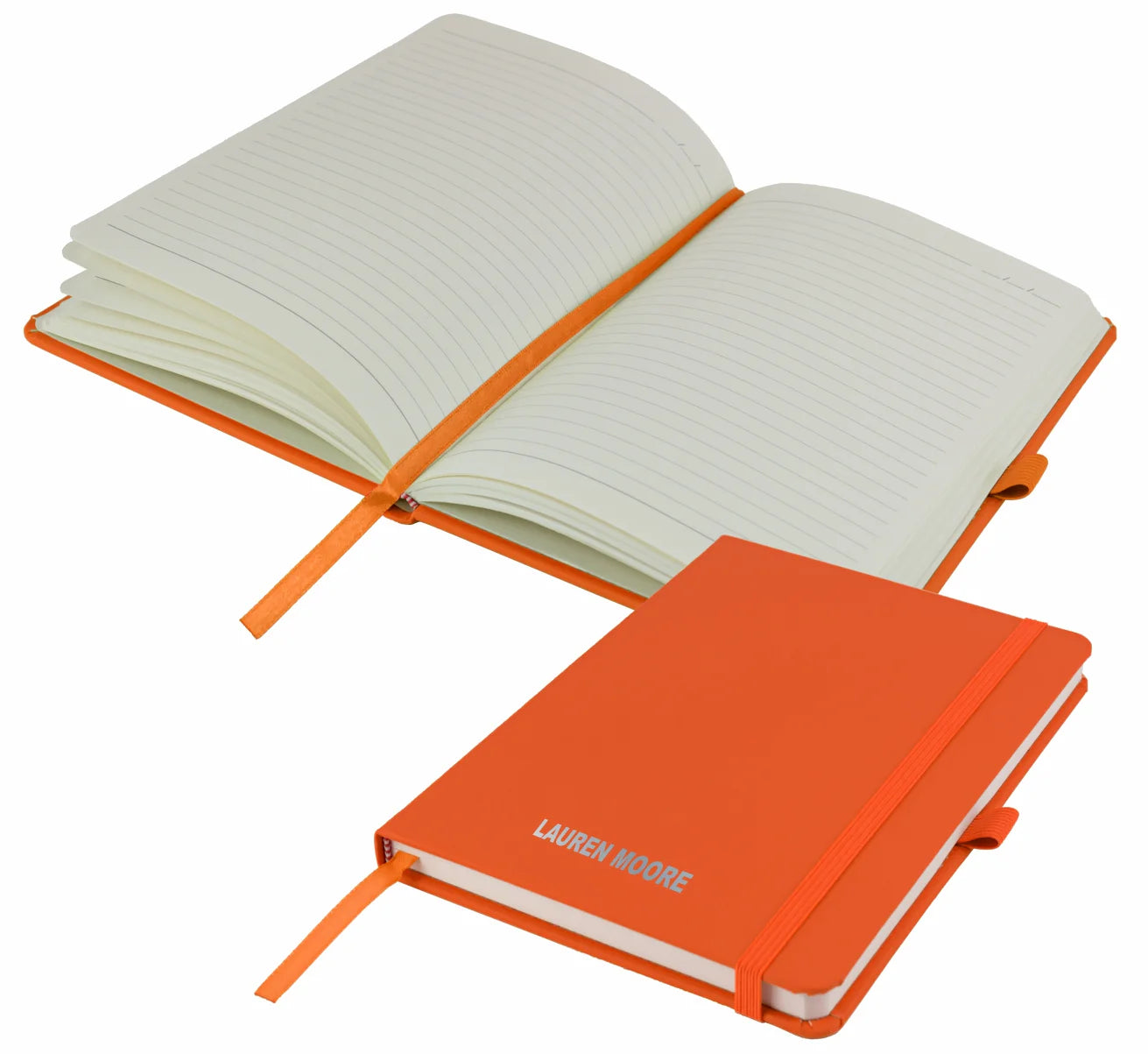 Personalised Neon Orange A5 Notebook