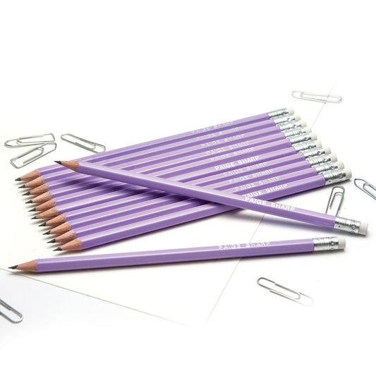 Lavender Purple Personalised Pencils