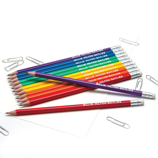 Rainbow Mix Personalised Pencils