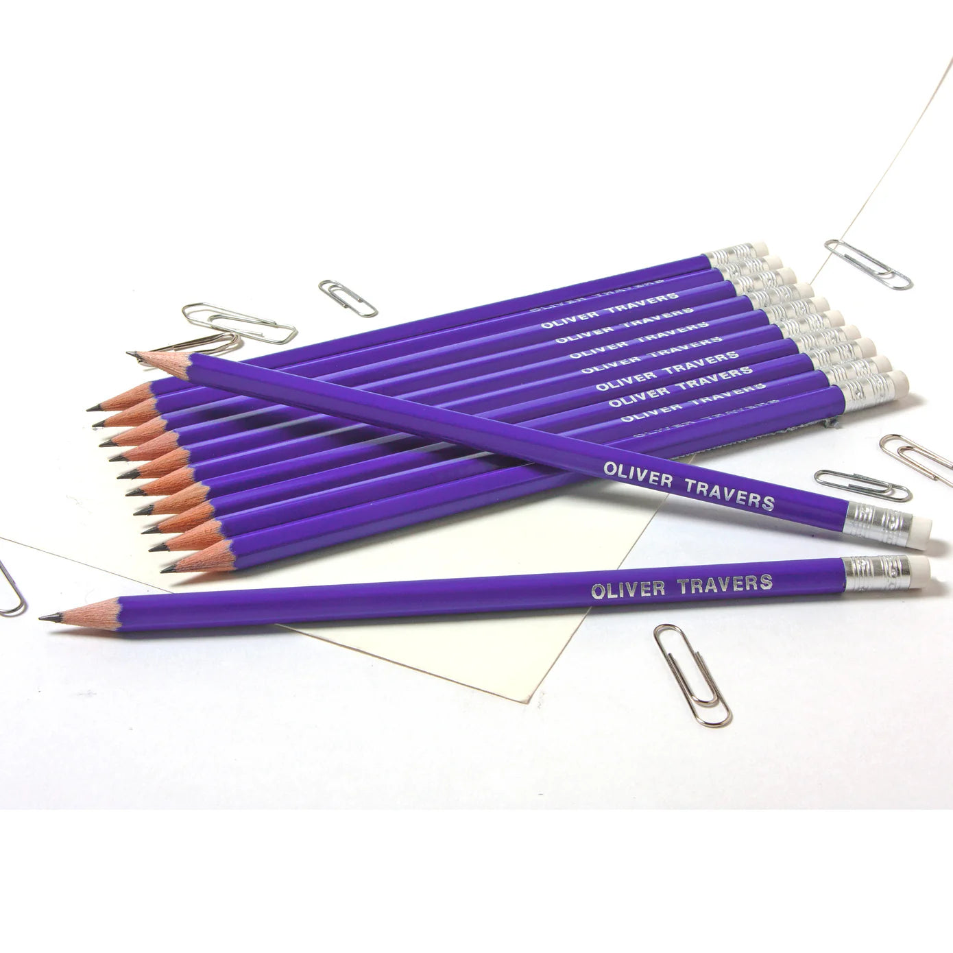 Vibrant Purple Personalised Pencils