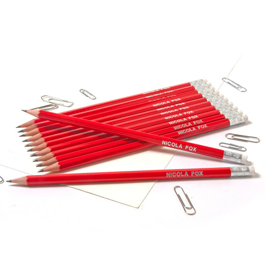 Ruby Red Personalised Pencils