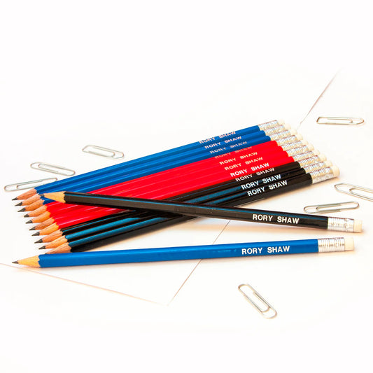 Navy/Red/Black Mix Personalised Pencils