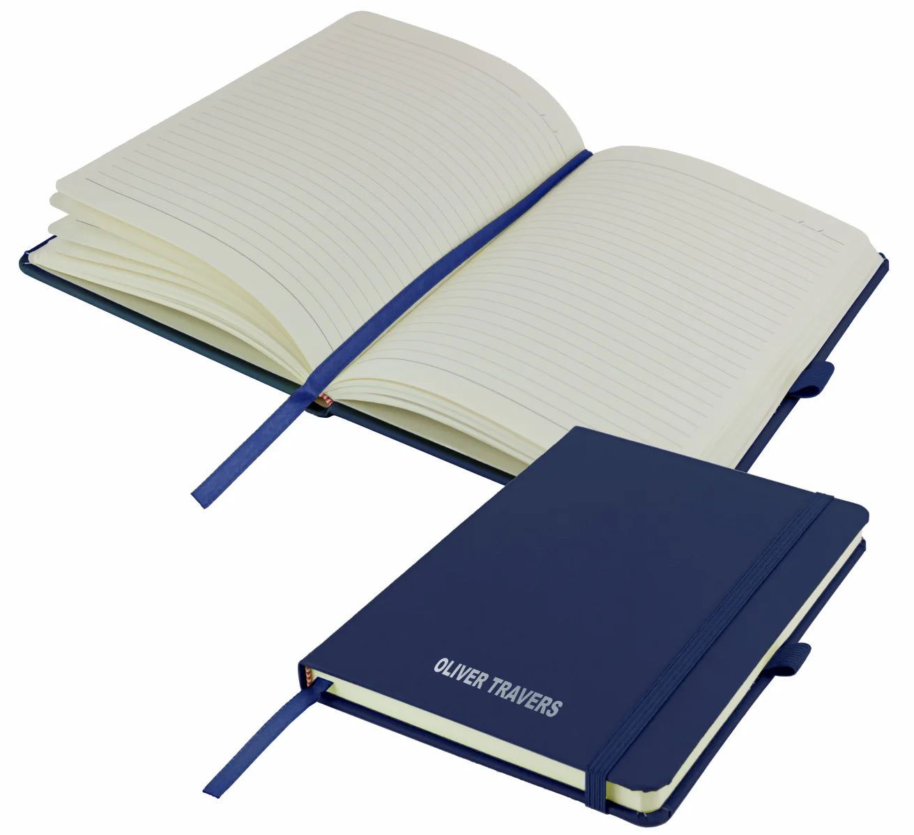 Personalised Navy Blue A5 Notebook